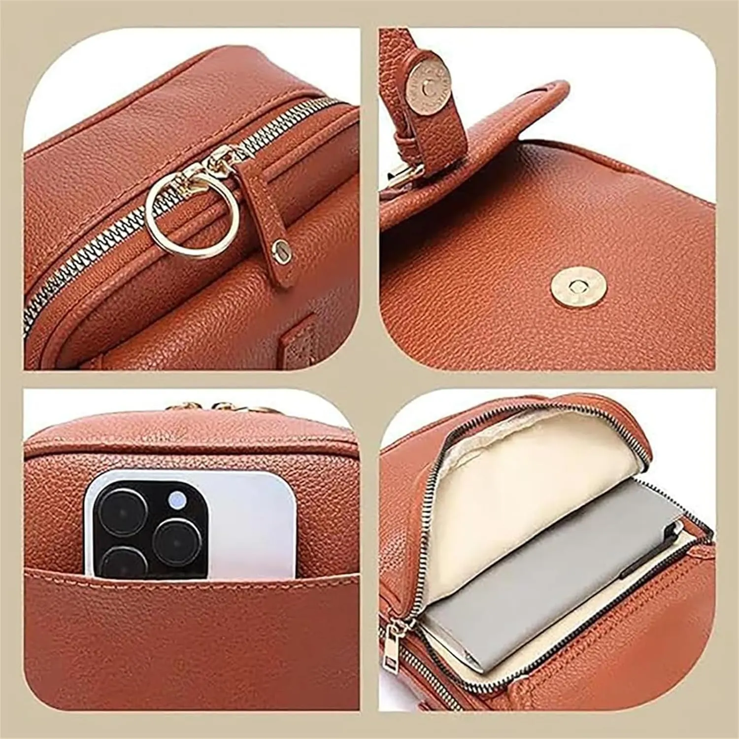 Collaboraten1 Crossbody Leather Bag, Collaborateam Urvashi Tojoyride Collaboration Shoulder Bags for Women Travel