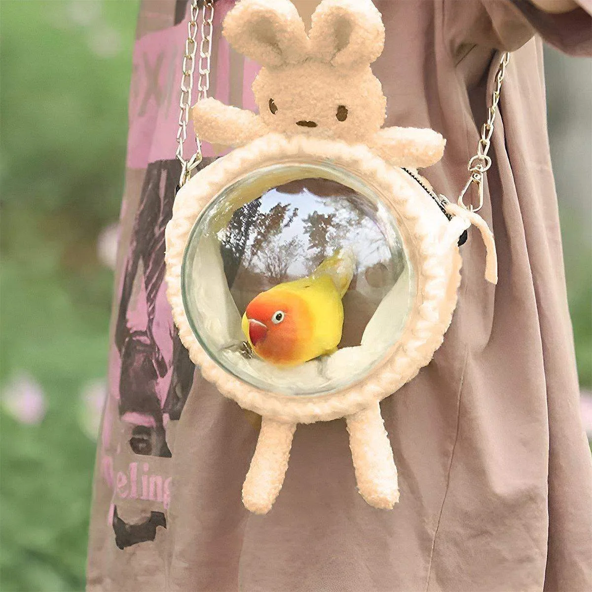 Comfortable and Breathable Small Pet Travel Carrier for Hamster and Rabbit