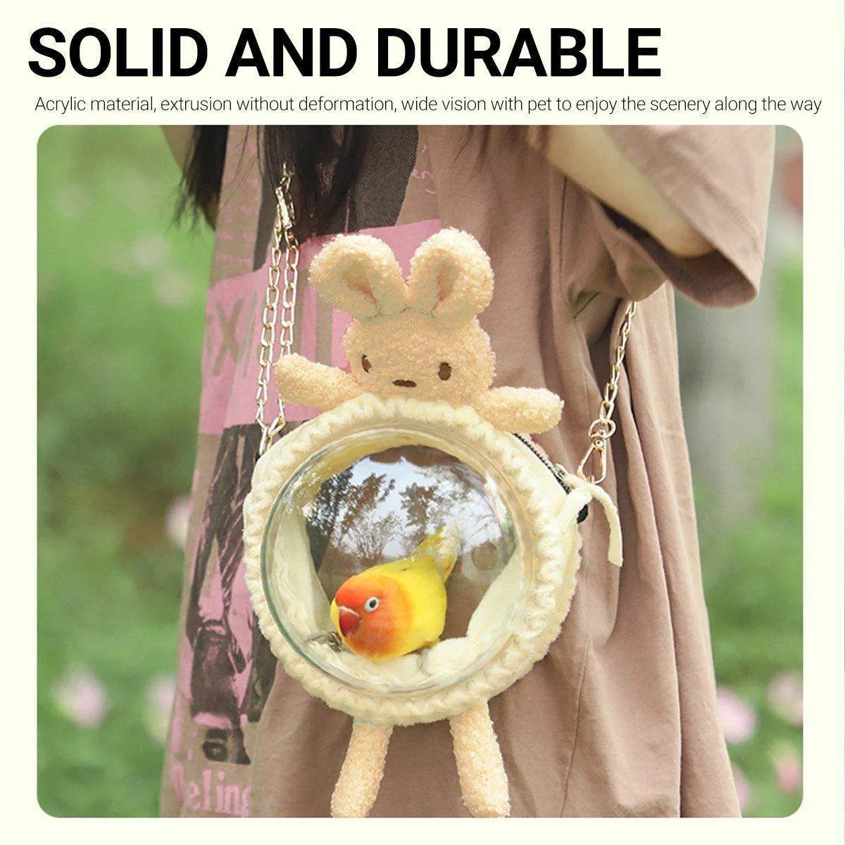 Comfortable and Breathable Small Pet Travel Carrier for Hamster and Rabbit