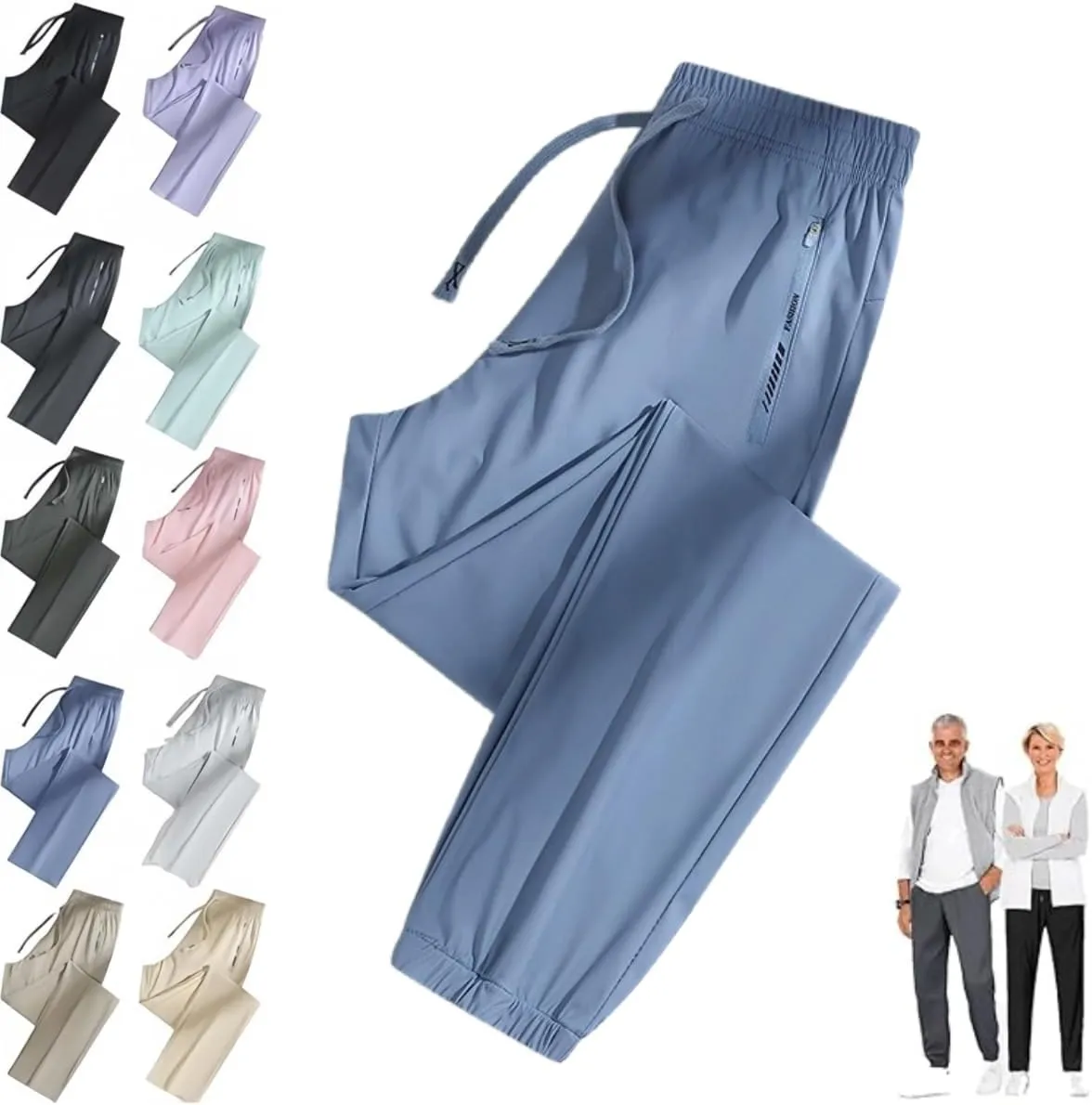 Comfysfit.Com Unisex Ultra Stretch Active Quick Drying Pants for Women Over 50, Multiple Sizes, Black, S-5XL