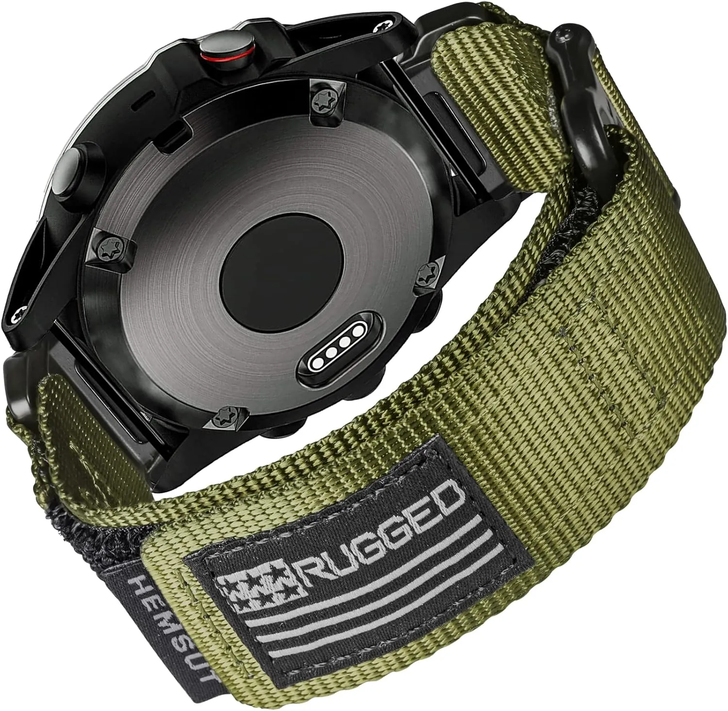 Compatible With Garmin Watch Band, Super Rugged Nylon Sports Strap With Woven Loop Design, For Fenix/Forerunner/Approach/MARQ/Quatix/D2 Series Tough Replacement Band For Men