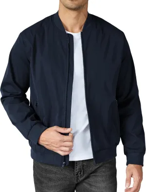 COOFANDY Men's Bomber Jacket Lightweight Casual Stylish Light Flight Jacket Windbreaker Varsity Jackets