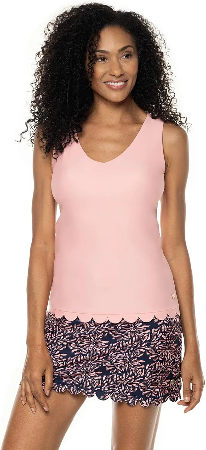 Coolibar UPF 50  Women's Acropora Scallop Swim Tank - Sun Protective