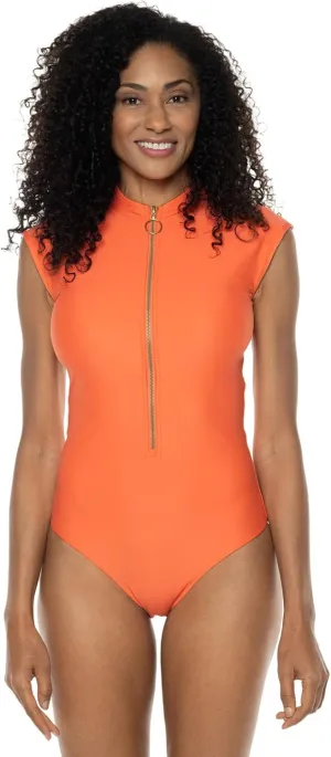 Coolibar UPF 50  Women's Sweetwater Cap Sleeve One Piece - Sun Protective