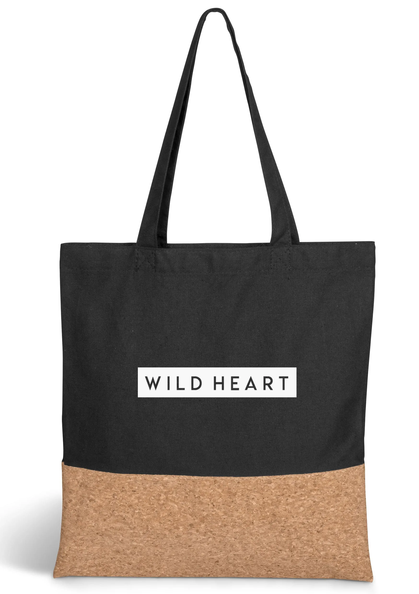 Cotton and cork tote bag with Wild Heart logo