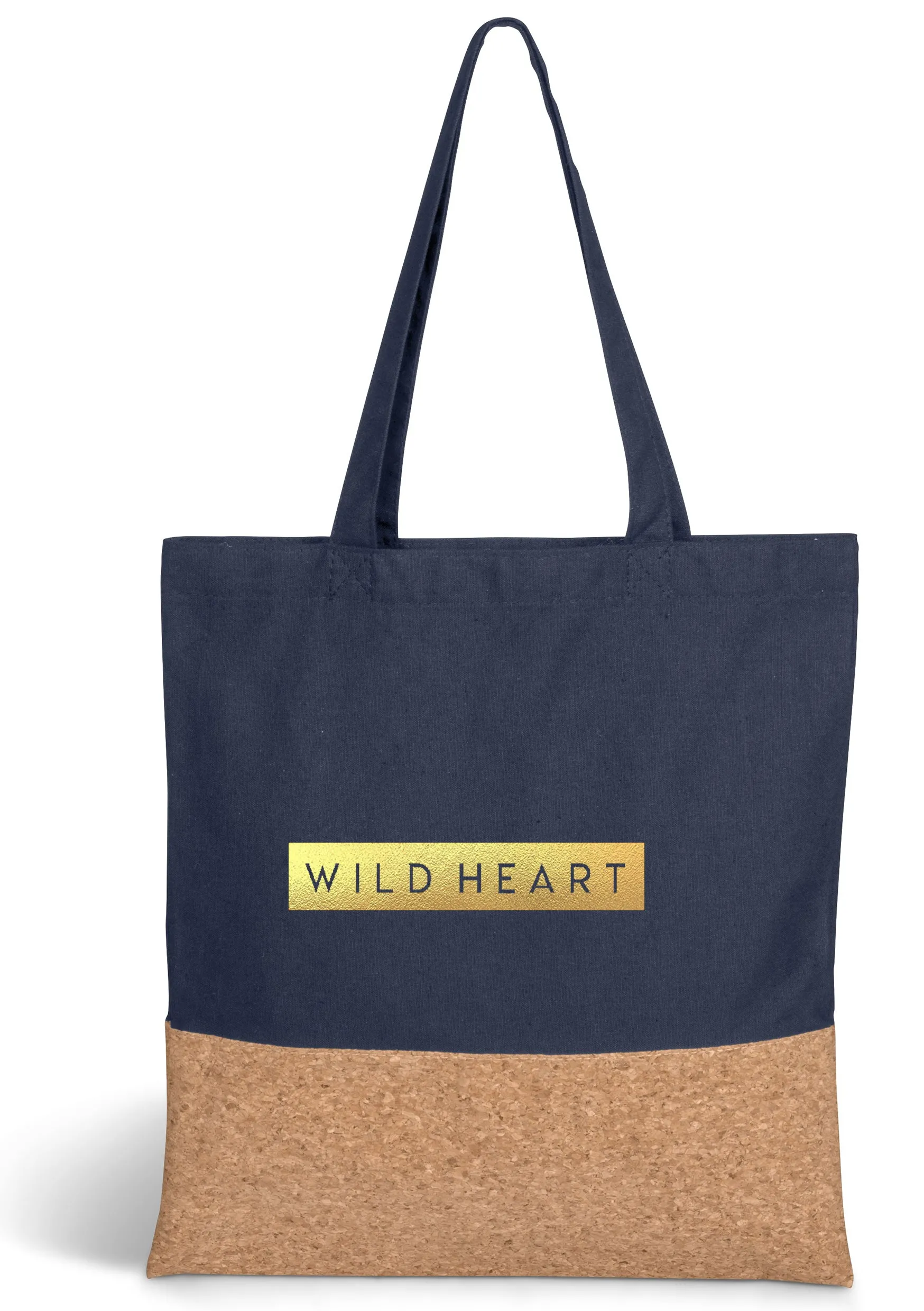 Cotton and cork tote bag with Wild Heart logo