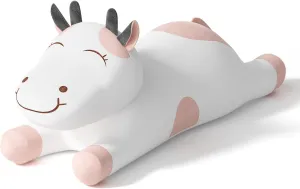 Cow Stuffed Animals 20 in Large Pink Strawberry Cow Plush Toy Squishy Cute Farm Dairy Cow Soft Toy for Kids Toddler Boys Girls,Cuddle Pillow for Sofa Decor Gift for Birthday, Christmas