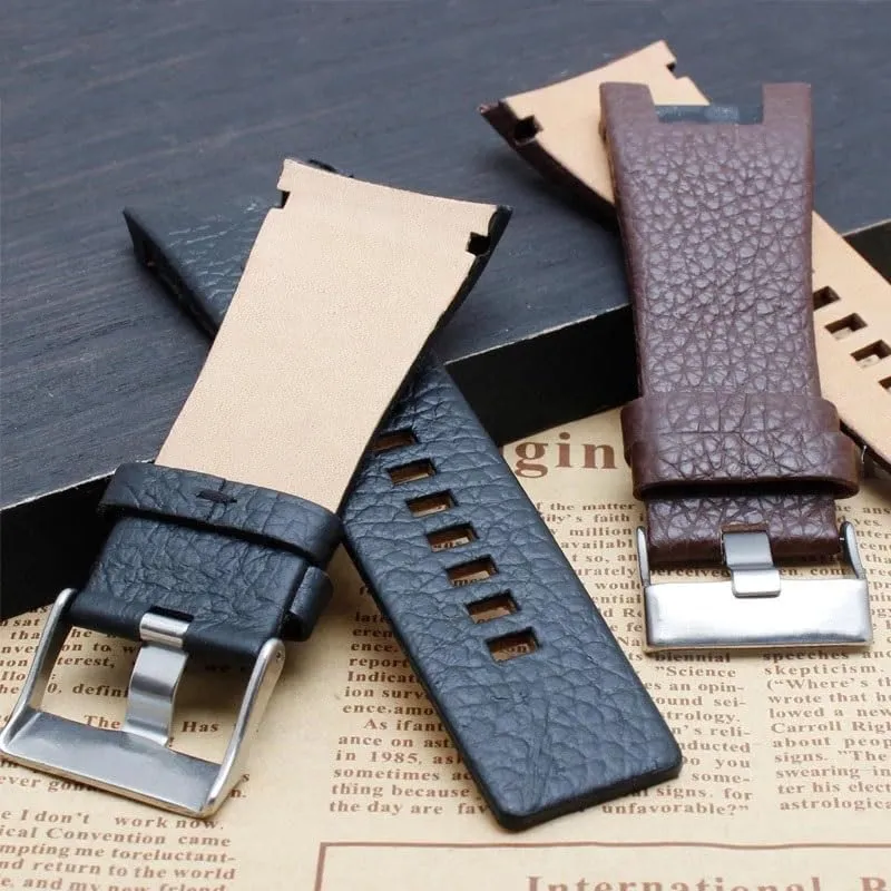 Cowhide Watch Strap For Diesel DZ1216 DZ1273 DZ4246 DZ4247 Mens Watchband Bracelet