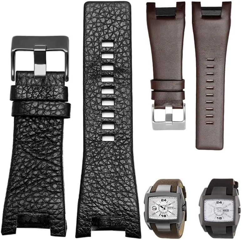 Cowhide Watch Strap For Diesel DZ1216 DZ1273 DZ4246 DZ4247 Mens Watchband Bracelet