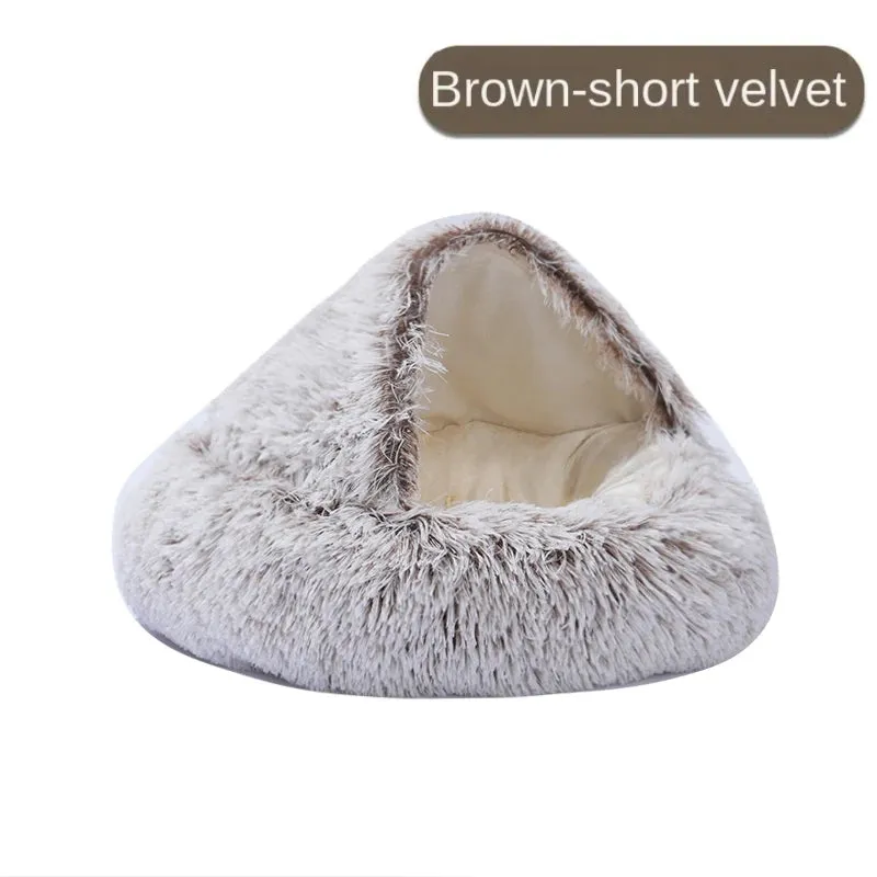 CozyNest 2-in-1 Plush Pet Cat Bed & Cushion for Dogs and Cats