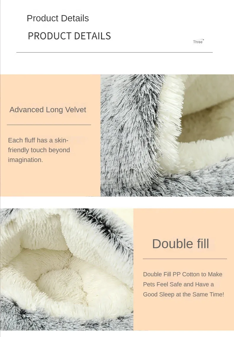 CozyNest 2-in-1 Plush Pet Cat Bed & Cushion for Dogs and Cats