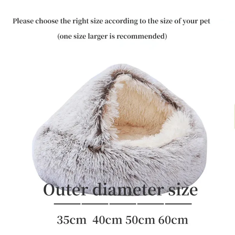 CozyNest 2-in-1 Plush Pet Cat Bed & Cushion for Dogs and Cats