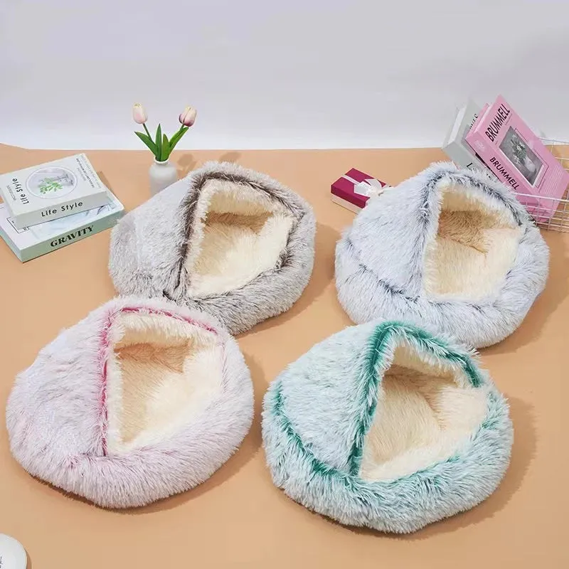 CozyNest 2-in-1 Plush Pet Cat Bed & Cushion for Dogs and Cats