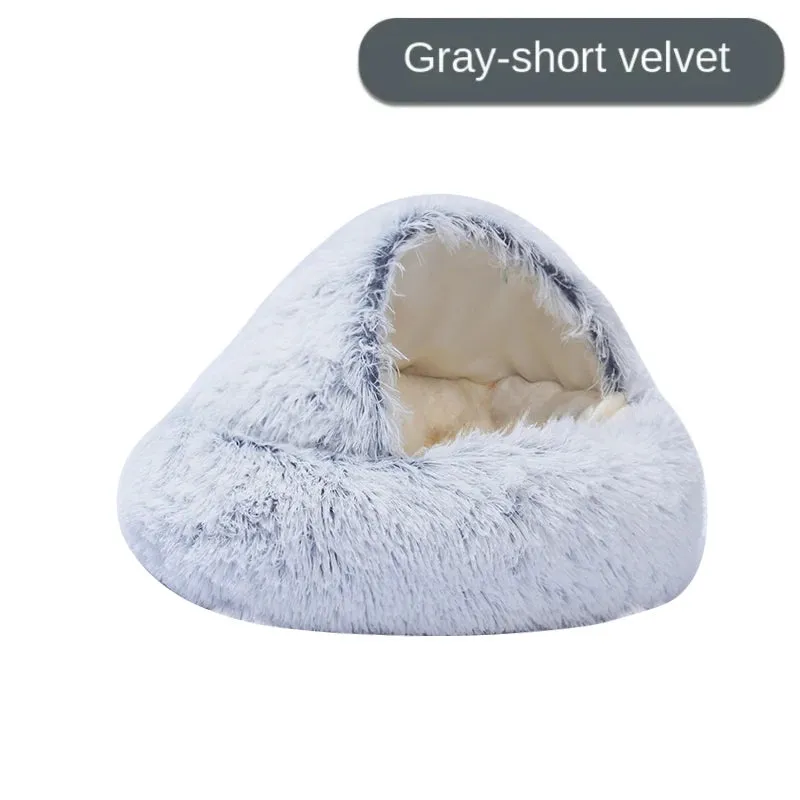 CozyNest 2-in-1 Plush Pet Cat Bed & Cushion for Dogs and Cats
