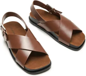 C.Paravano Women Sandals,Comfortable Dressy Flat Slides Summer Sandals with Arch Support for Walking Beach Casual Adjustable Buckle Slip-Ons Fashion Shoes
