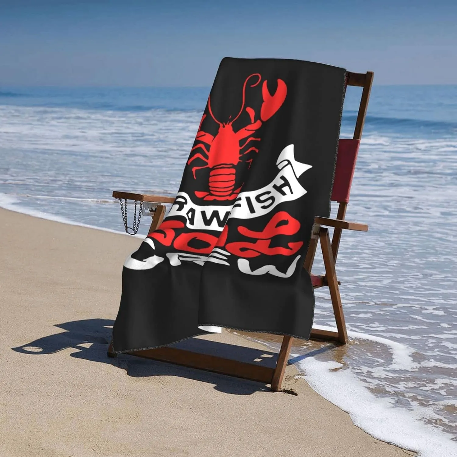 Crawfish Boil Crew Extra Large & Super Soft Beach Towel - Oversized Quick-Drying Sand Towel, Highly Absorbent, Perfect for Beach & Pool