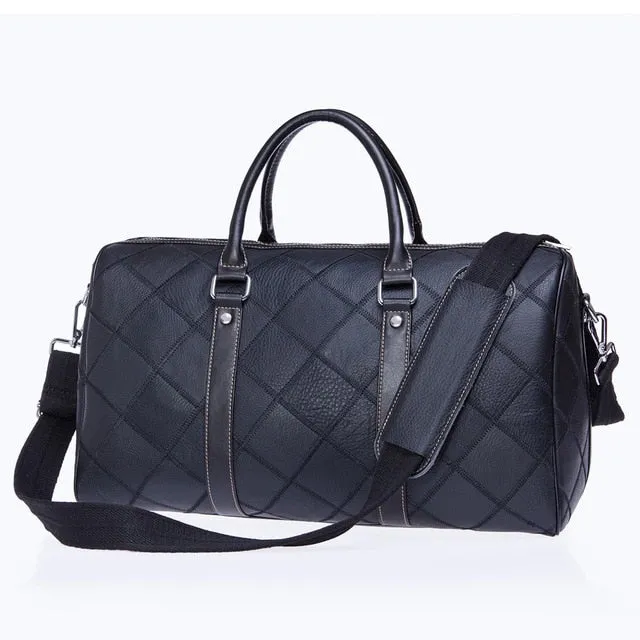 Crazy Horse Genuine Leather Travel Bag Men Vintage Travel Duffel bag big Cow Leather Carry On Luggage Weekend large shoulder Bag