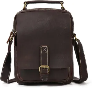 Crazy Horse Leather Single Shoulder Covered Outer Crossbody Bag With Top Layer Cowhide Handbag