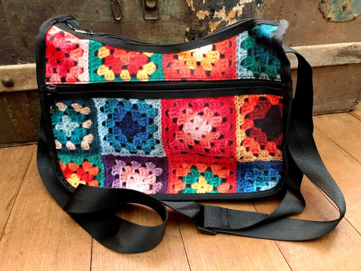 Crochet Granny Squares - Crossbody Handbag