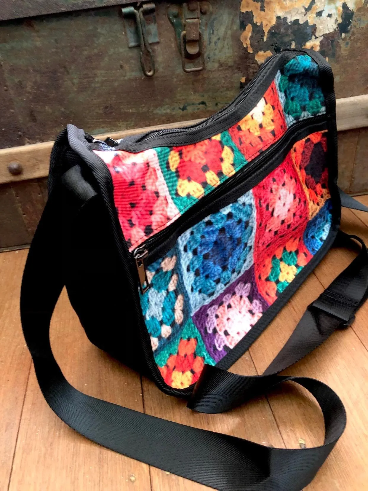 Crochet Granny Squares - Crossbody Handbag