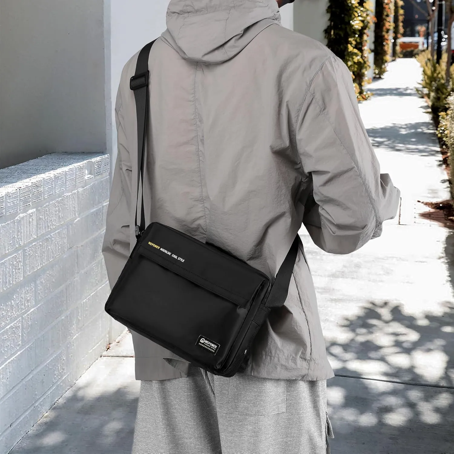 Crossbody Bag for Men Crossbody Shoulder Purse Small Nylon Purses Messenger Bag Casual Satchel Travel Bags
