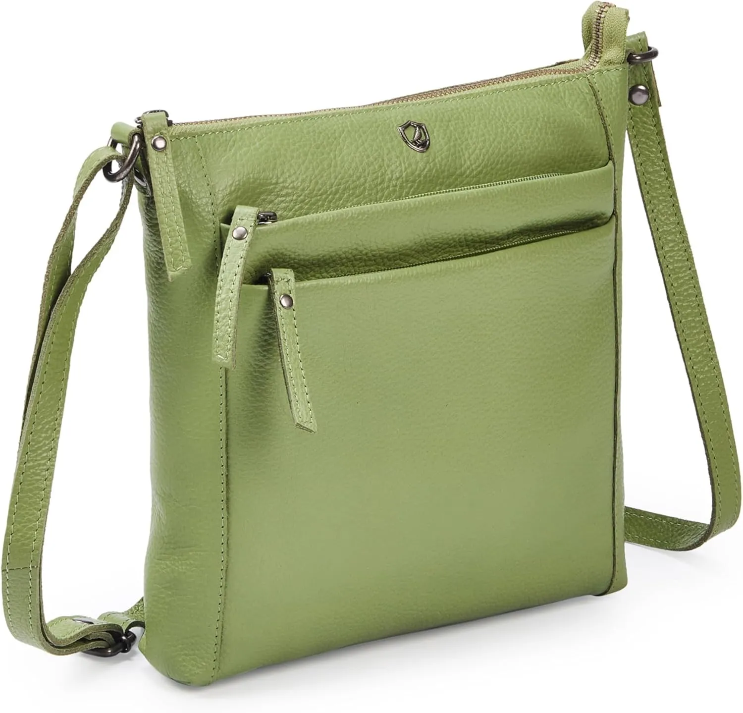 Crossbody Bag for Women Trendy Real Leather Purse Small Soft Pebbled Handbags Crossover Shoulder Pocketbook