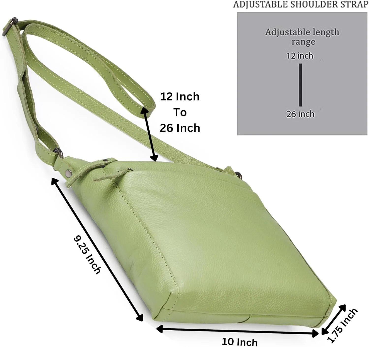 Crossbody Bag for Women Trendy Real Leather Purse Small Soft Pebbled Handbags Crossover Shoulder Pocketbook