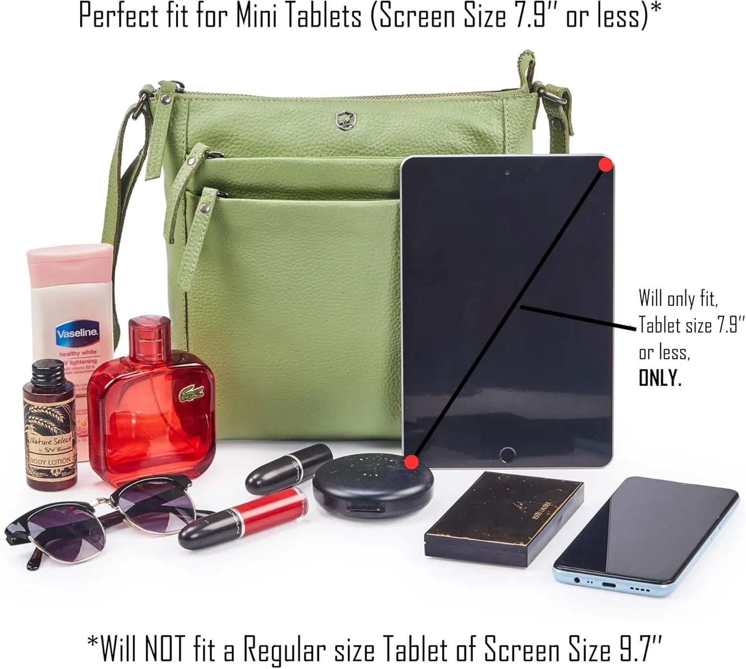 Crossbody Bag for Women Trendy Real Leather Purse Small Soft Pebbled Handbags Crossover Shoulder Pocketbook