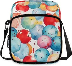 Crossbody Bag Small Sling Backpack Abstract Sport Ball Shoulder Bags Chest Pack Cross Body Daypack Belt Purses for Travel Cycling Skating