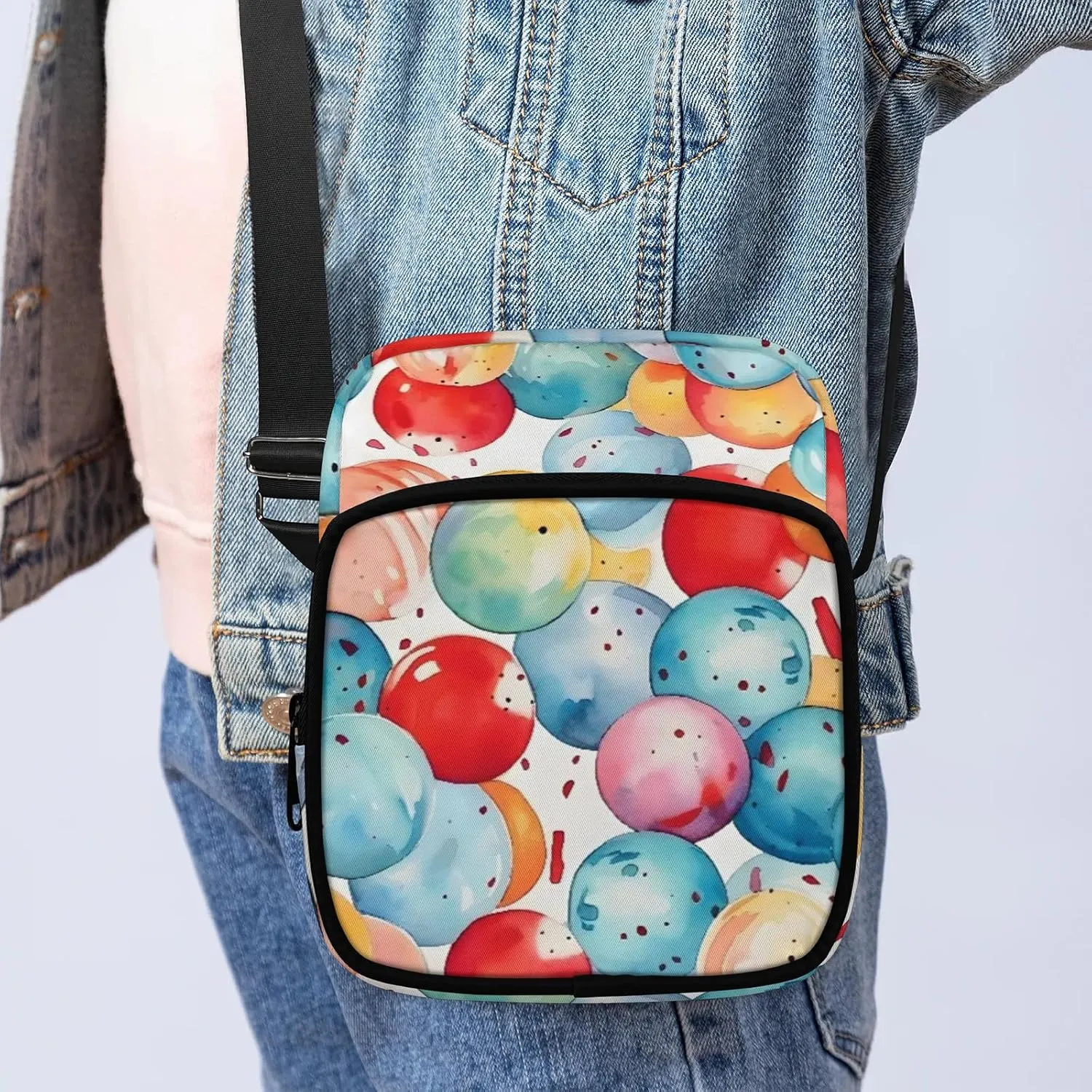 Crossbody Bag Small Sling Backpack Abstract Sport Ball Shoulder Bags Chest Pack Cross Body Daypack Belt Purses for Travel Cycling Skating