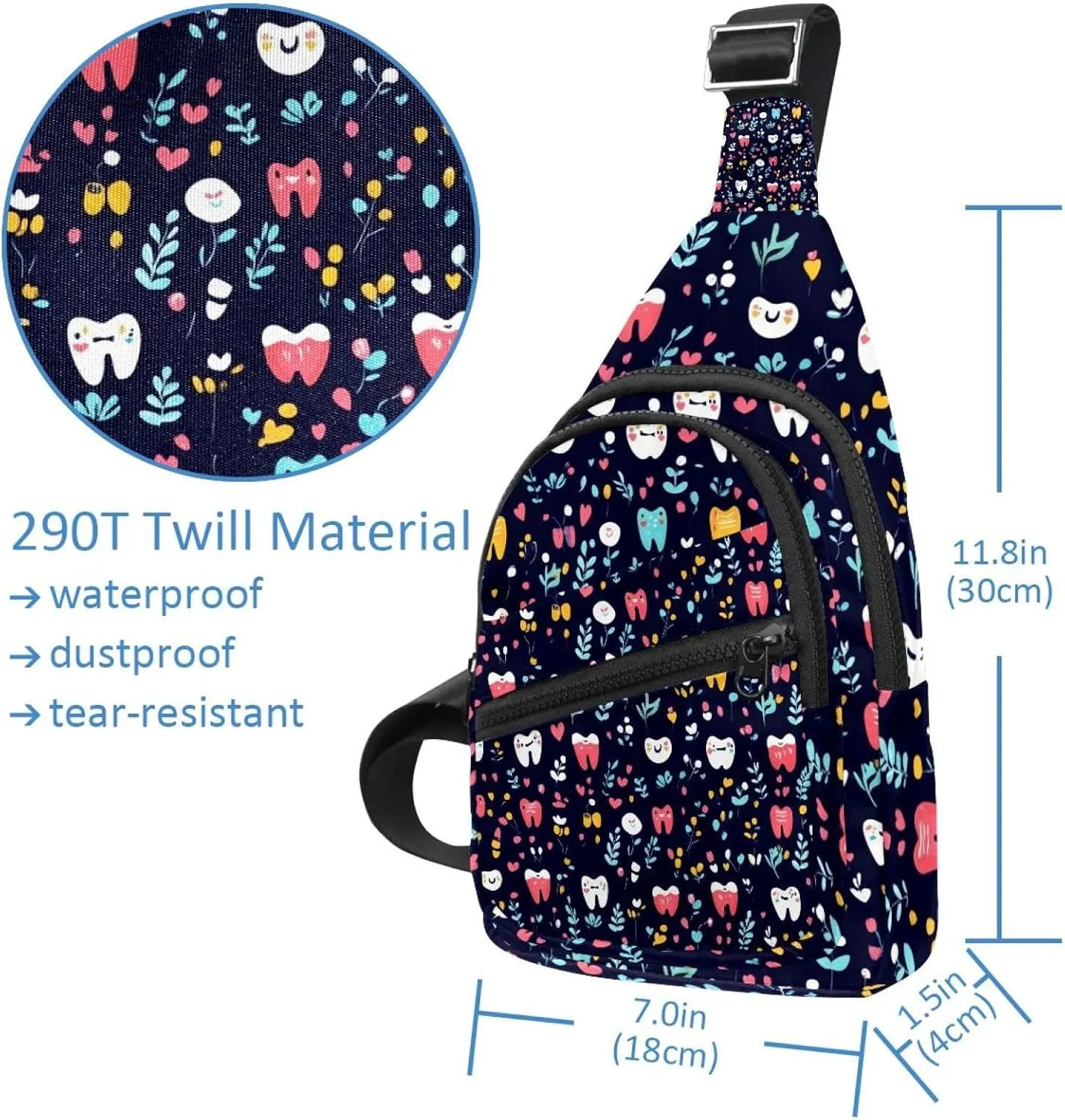 Crossbody Bags for Women Cross Body Bag for Woman Sling Bag Crossbody Bag Cute Dental (88) Sling Backpack Travel