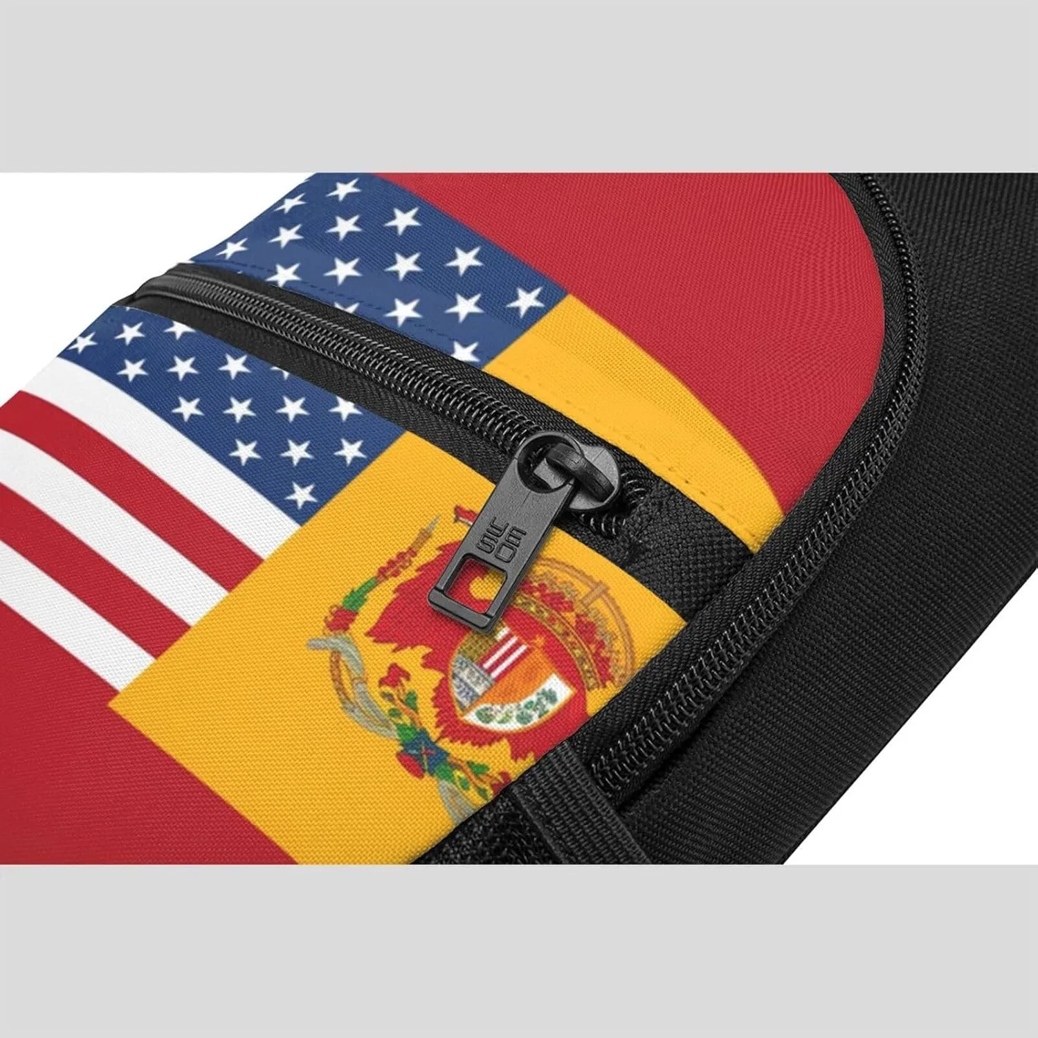Crossbody Sling Backpack Sling Bag for Men Women Cross Chest Bag Shoulder Bag American Spain Flag Travel Hiking Daypack