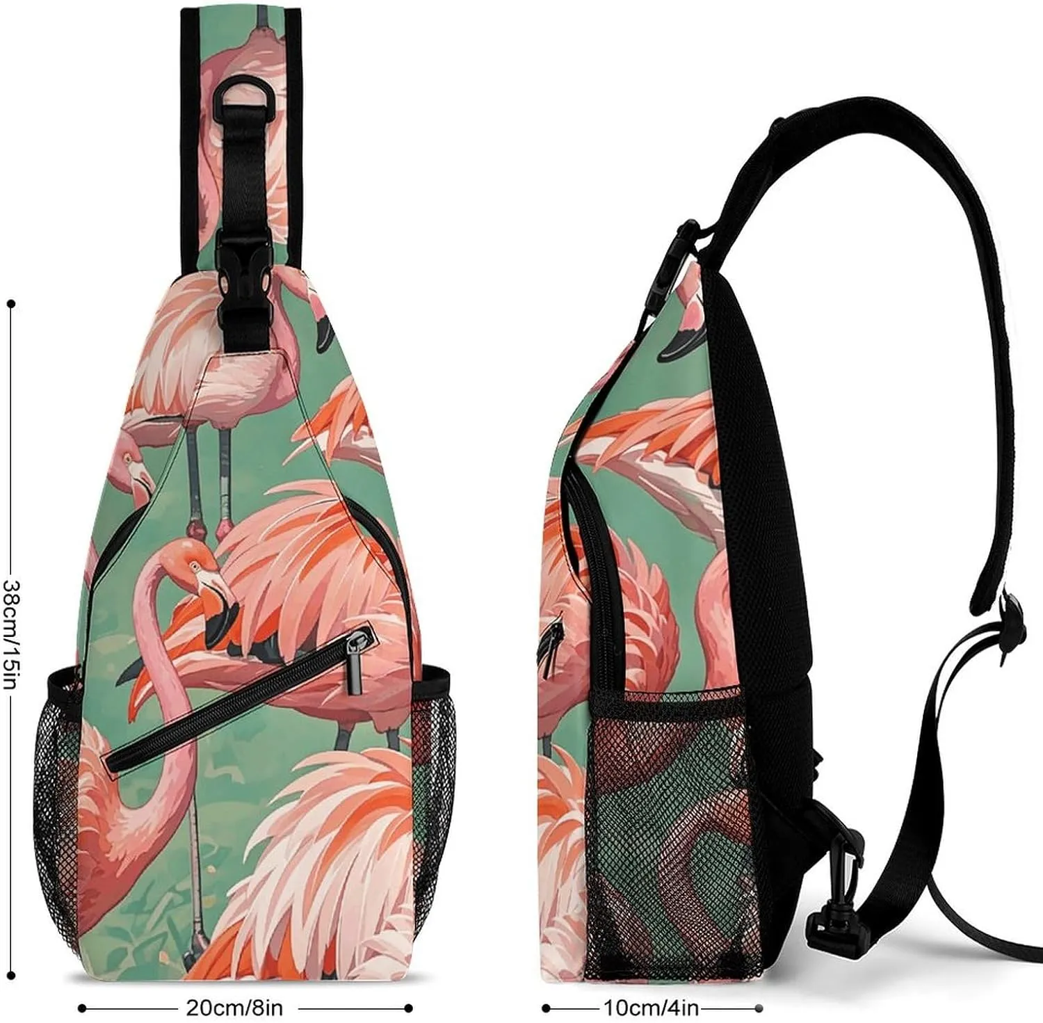 Crossbody Sling Bag Cute Dogs Backpack Sling Bag Travel Hiking Chest Bag Shoulder Bag Daypack