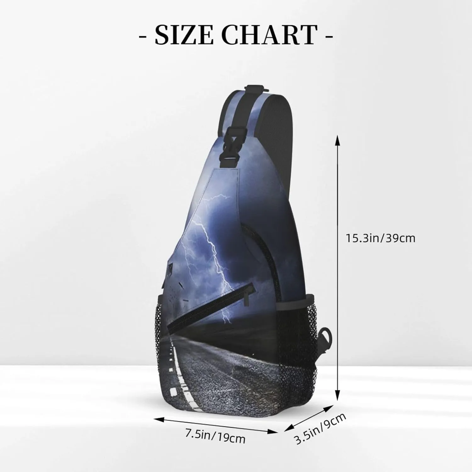 Crossbody Sling Bag for Men Women, Awesome Tornado Sling Backpack Shoulder Chest Bag, Anti Theft Travel Hiking Daypacks