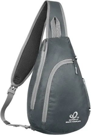 Crossbody Sling Bag Small Water Resistant Backpack Lightweight Shoulder Chest Daypack for Men Women Hiking Travel