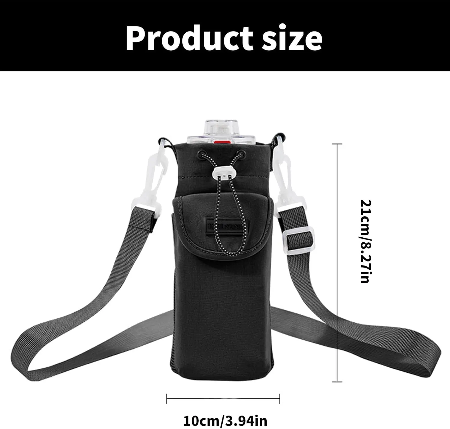 Crossbody Strap Water Bottle Holder Beverage Kettle Storage Bag Drinkware Carrying Case For Outdoor Sports