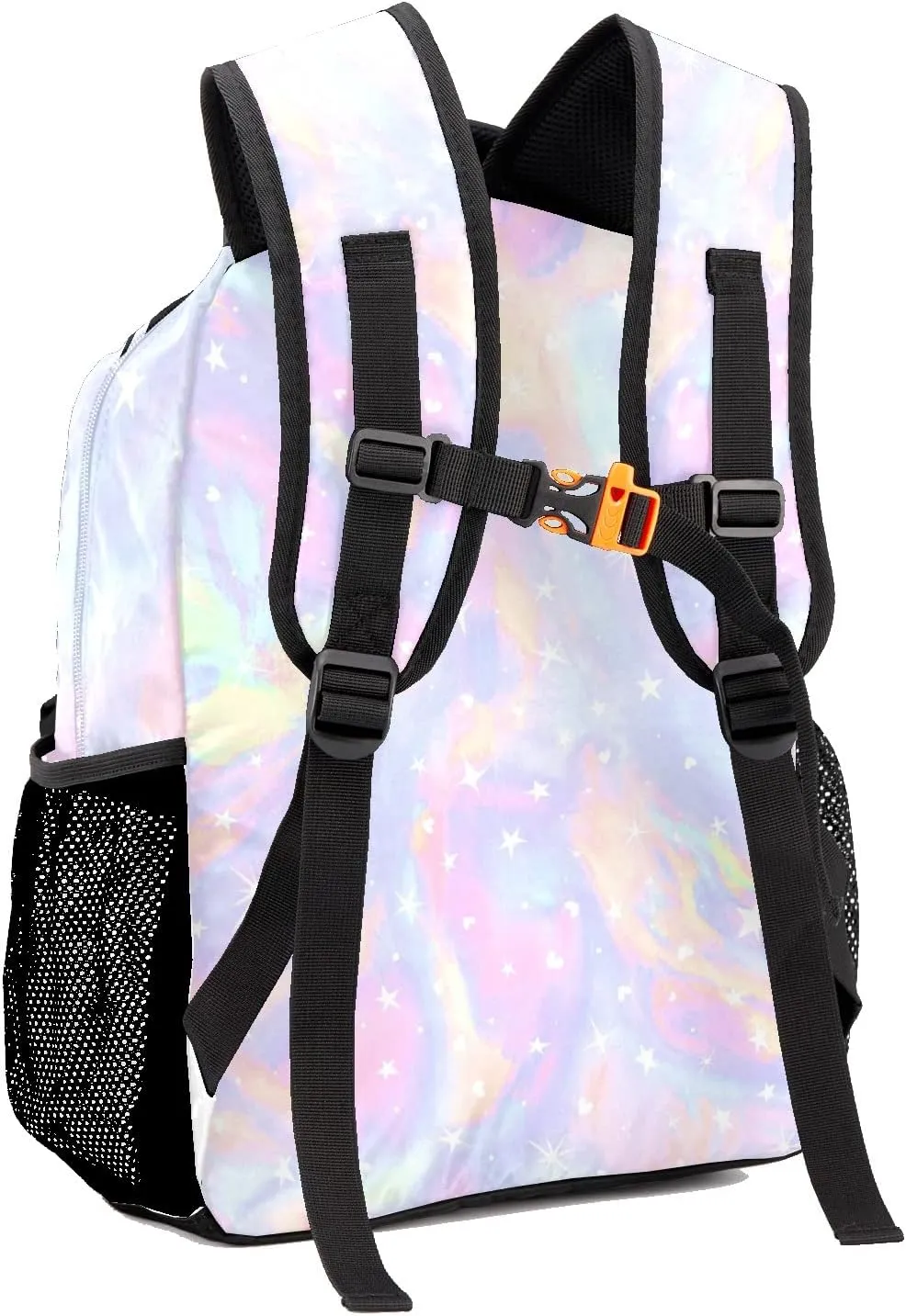 Custom Kids Backpack, Personalized Student School Bags for Boys & Girls, Bookbags for Travel Watercolor Star Black Girl