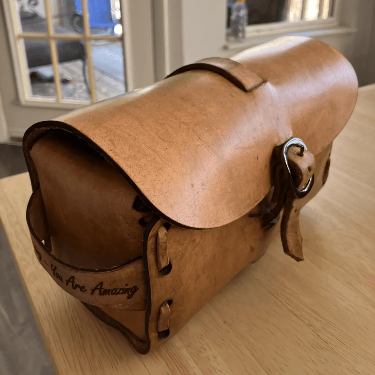 Custom Leather Toiletry Bag – Personalized Travel Gift for Men