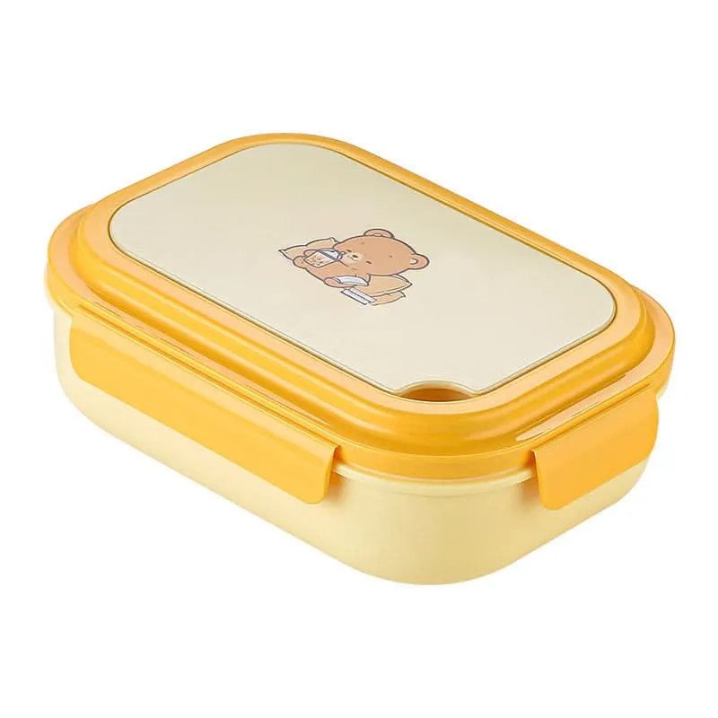 Cute Bear Bento Lunch Box – 800-1000ml Microwave-Safe