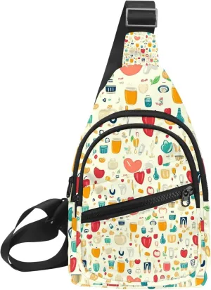 Cute Dental (78) Chest Bag Daypack Crossbody for Travel Sport Running Hiking