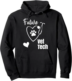 Cute Future Vet Tech Vet Nurse Student Veterinary Technician Pullover Hoodie