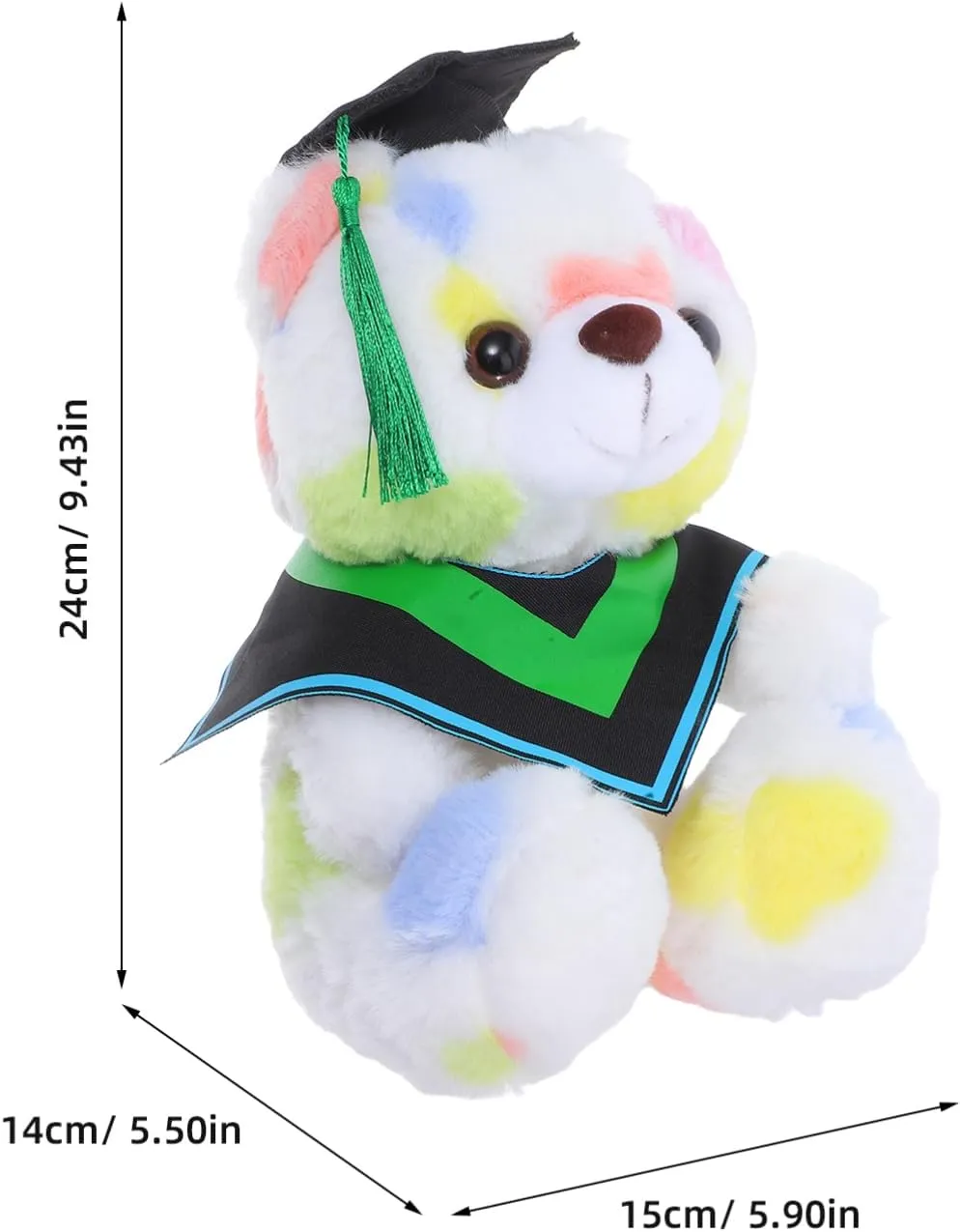 Cute Graduation Bear Plush Toy Adorable Cartoon Design with Doctoral Cap for Graduation Season Home Decor Soft Comfortable Stuffed Animal for Celebrations