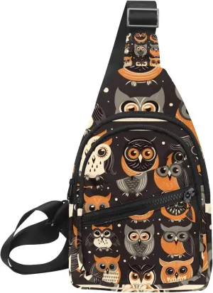 Cute Owls Sling Backpack Bag