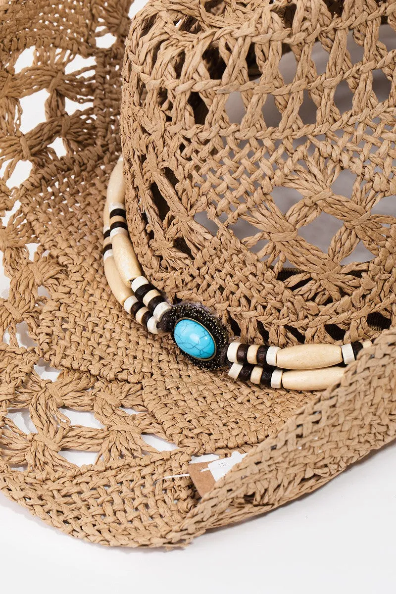 Cutout Weave Straw Hat