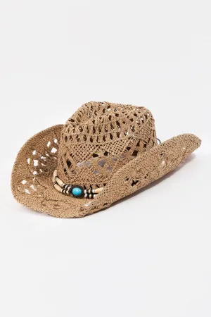 Cutout Weave Straw Hat