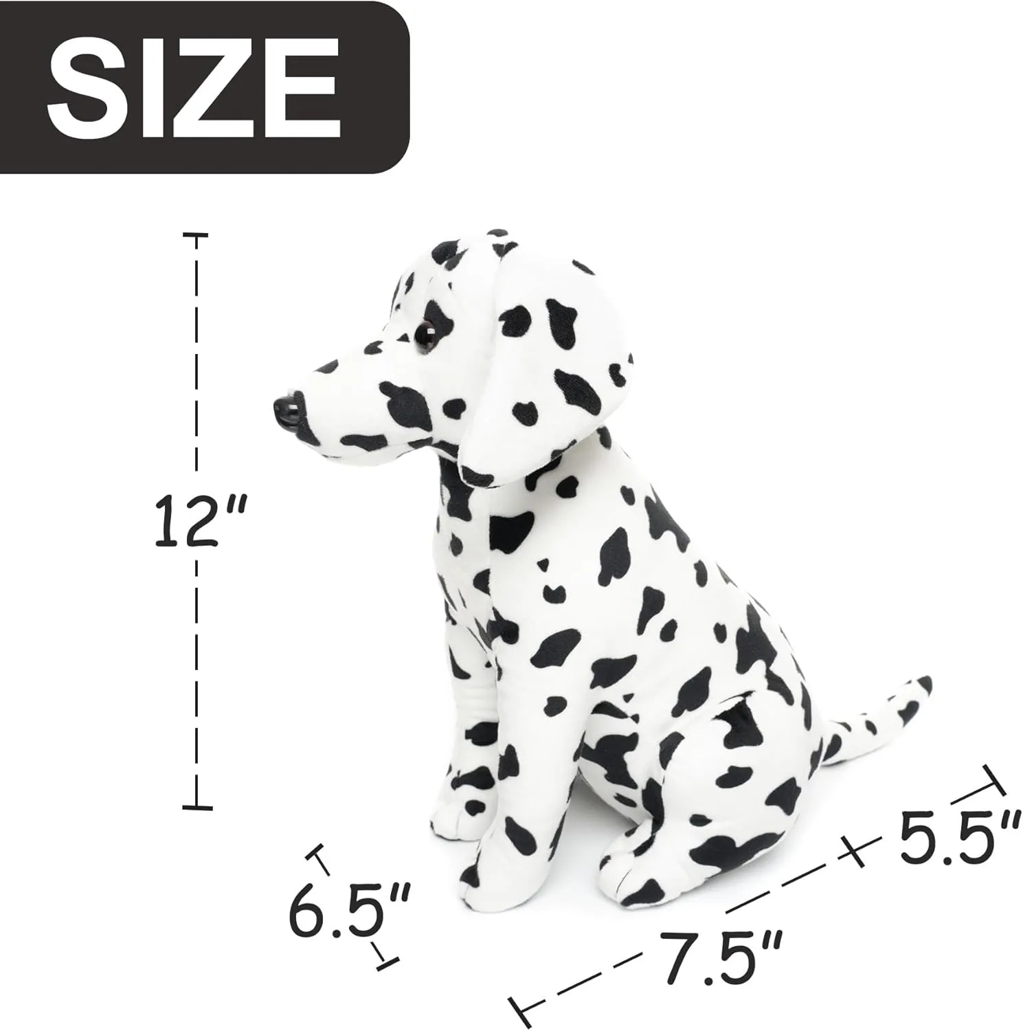 Dalmatian Stuffed Animals, Stuffed Dalmatian, Stuffed Puppy Dog Plush Toys for Boy Girl Kids Birthday, 12 inches