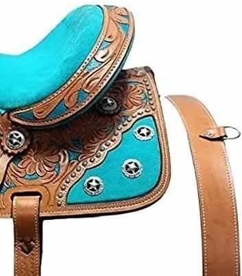 D&L SADDLERY Western Barrel Racing Horse Saddles Trail Equestrian Horse Saddle Classic Quality Premium Leather Comfort for Horse Riding Size:10-18 inches Seat Available, JH06