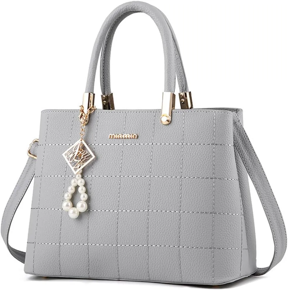 Dayfine Top Handle Bags Womens Handbags and Purses Faux Leather Satchel Bag Ladies Totes Shoulder Crossbody Bag Pearl Pendant