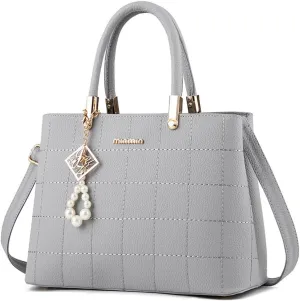 Dayfine Top Handle Bags Womens Handbags and Purses Faux Leather Satchel Bag Ladies Totes Shoulder Crossbody Bag Pearl Pendant