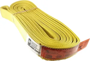 DD Sling-USA Made 1" & 2" Widths by 6' to 12' Lengths in Listing, 2 Ply, Endless Nylon Lifting Slings, 900 Webbing, 12,800 lbs Vertical, 10,200 lbs Choker, 25,600 lbs Basket (USA Made Nylon) (2"x12')